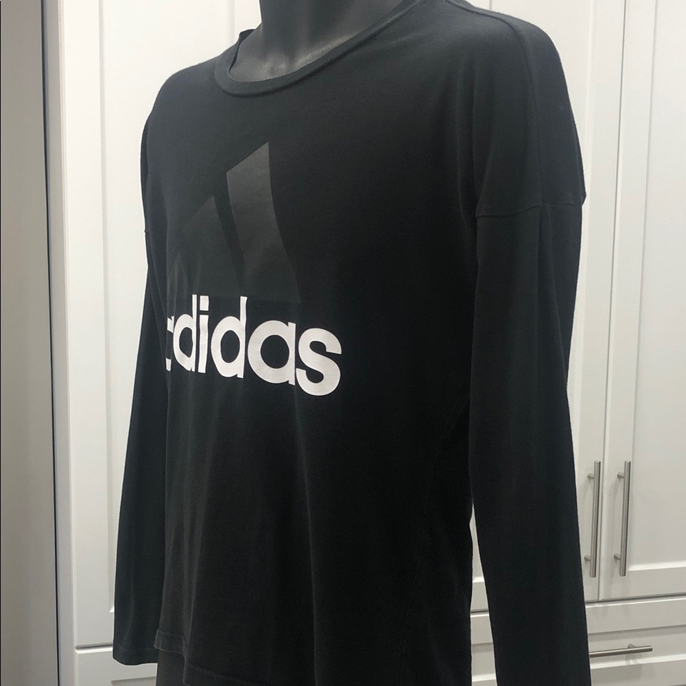 Adidas Black Long Sleeve Tee – Fits Men’s Small or Youth XL - Picture 3 of 10